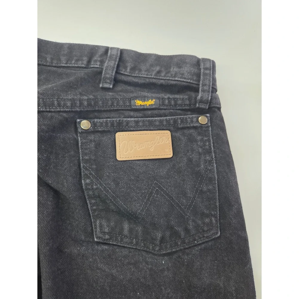 Wrangler 1013MWZWK Cowboy Cut Mens Black Straight Leg Denim Jeans 36x36 Ranch